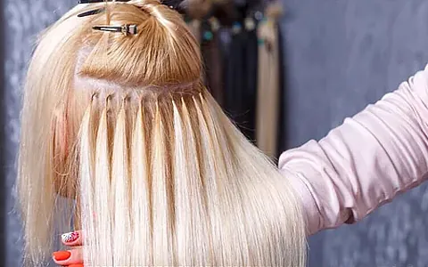 extensiones de hilo y grapa